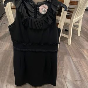 Black dress with ruffles